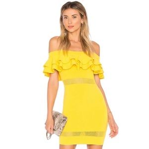 By the way. Emilie tiered knit dress in yellow